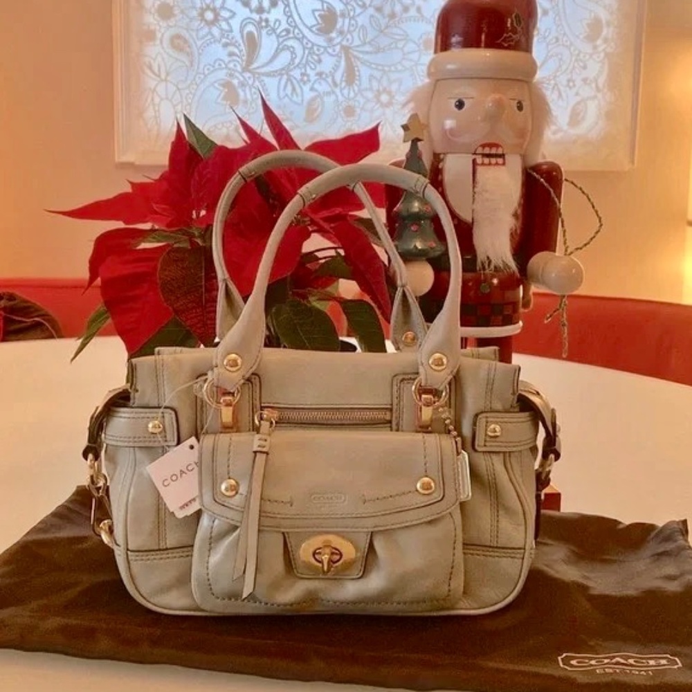 NWT Coach Mineral Green Hampton’s Mini Shopper